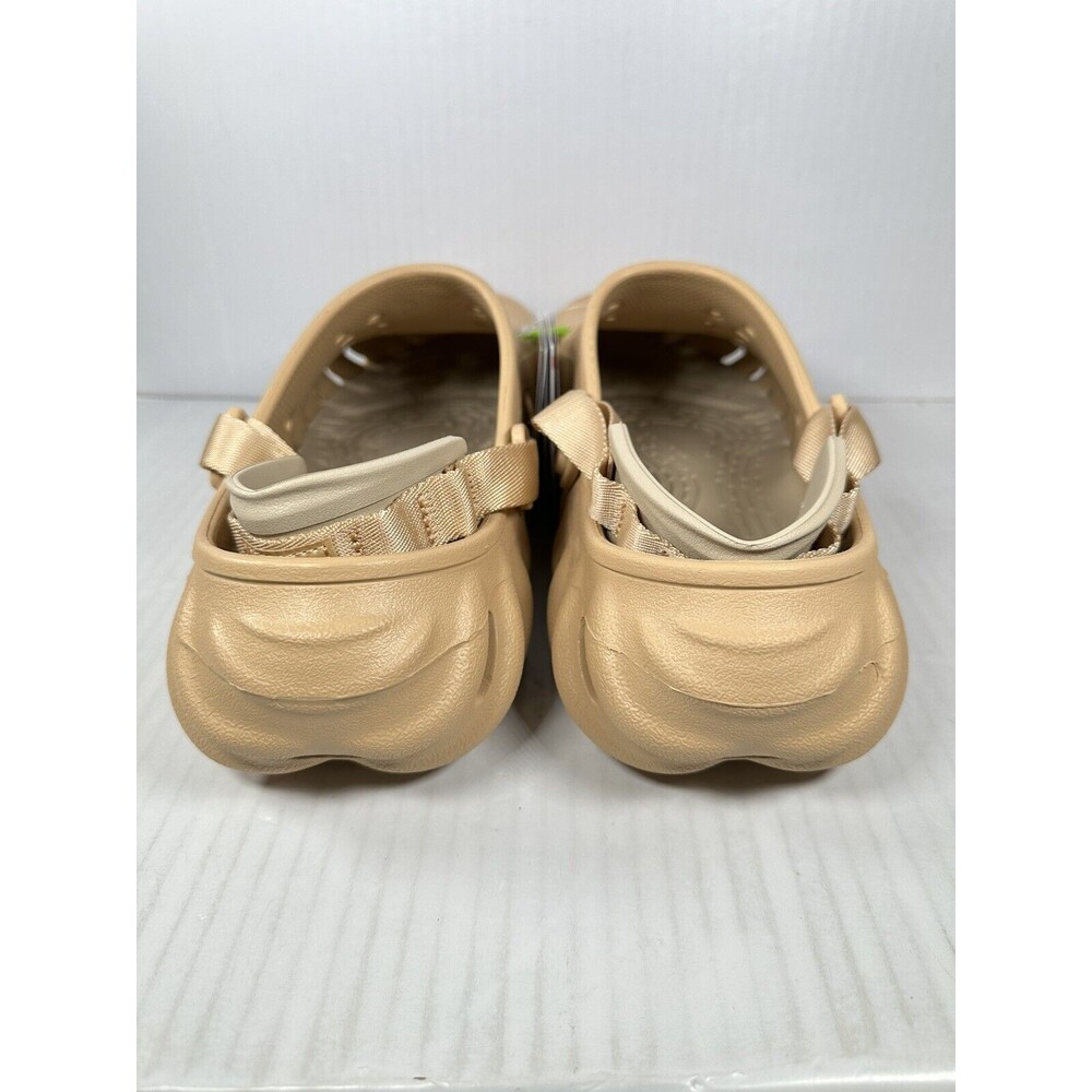 Size 12 Crocs Echo Mens Slip On Clogs Shoes Wheat Beige Comfort 207937-209 NEW - Picture 4 of 7